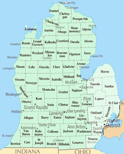 Kent County MI Service Area Map